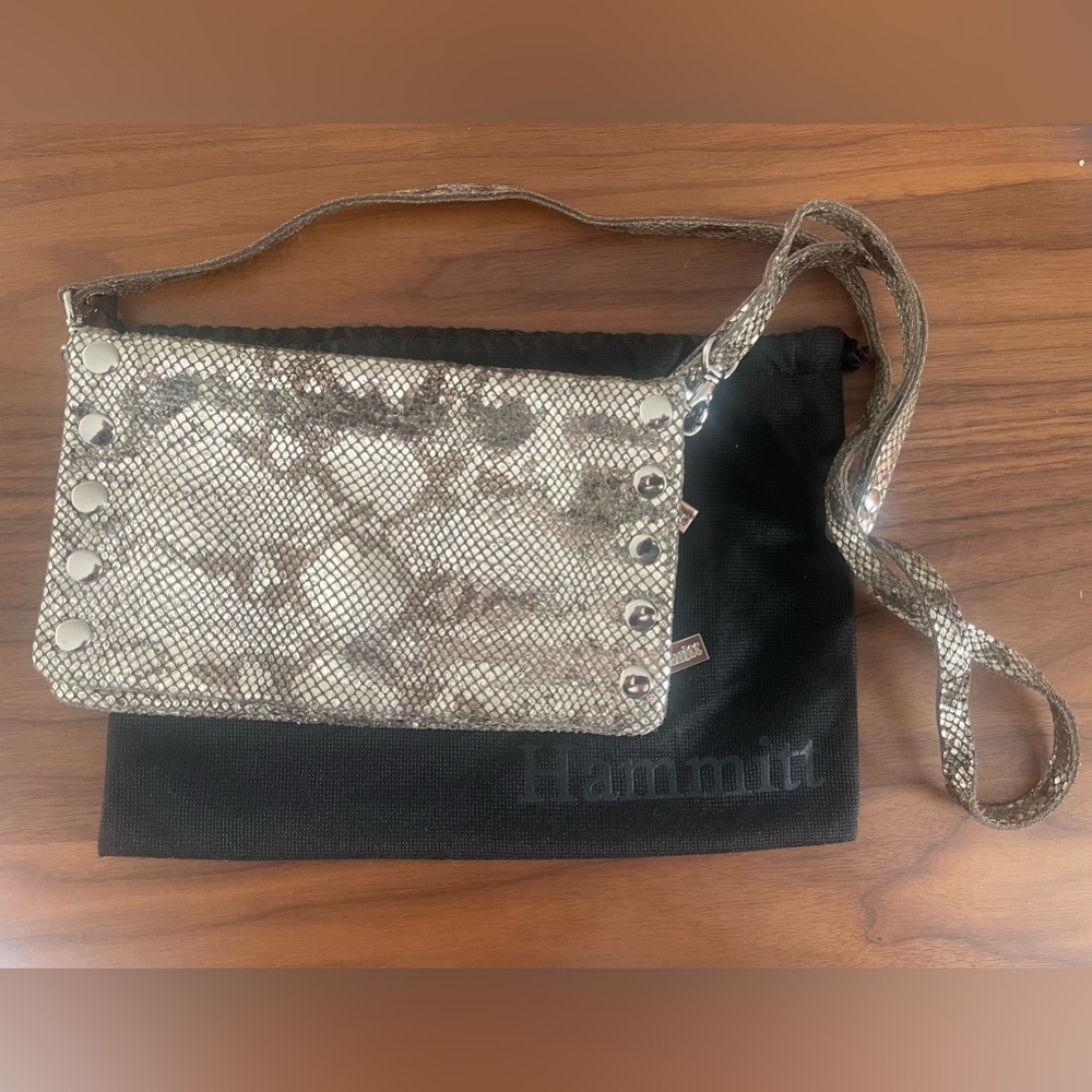 Hammitt Snake Pattern Crossbody Bag - Brown and Cream